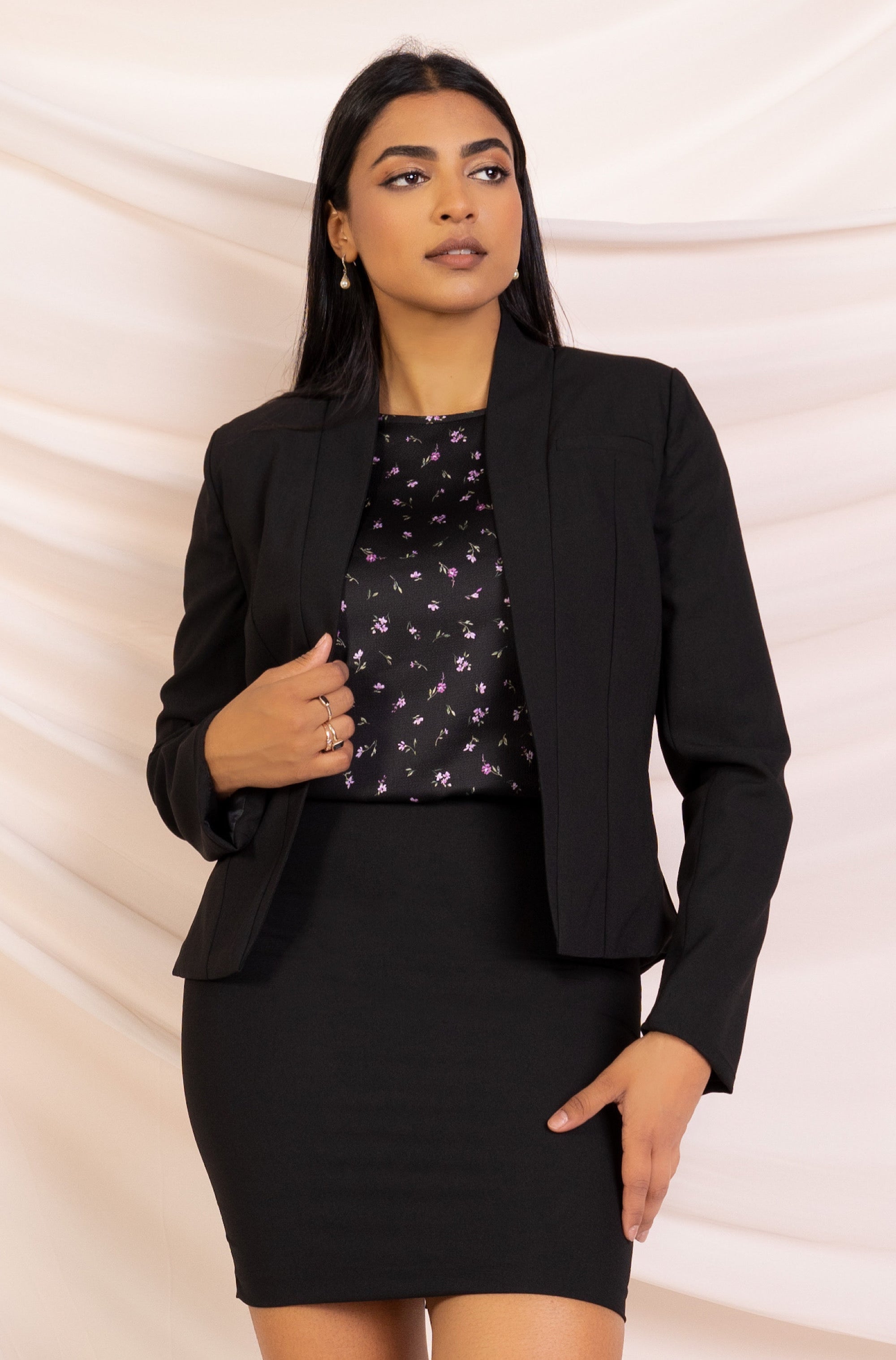 Open Lapel Office Jacket