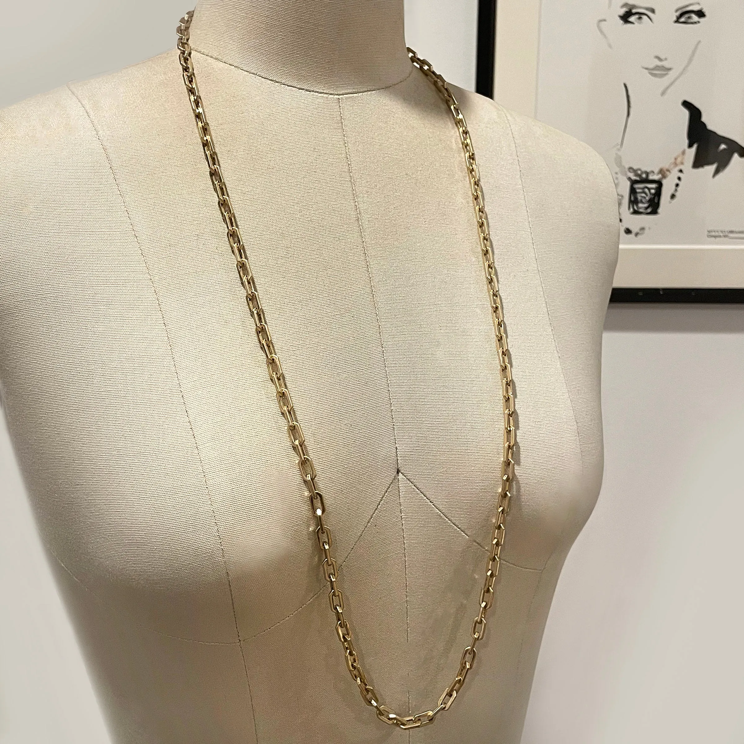 Plaza Edge Link Necklace Base - Long