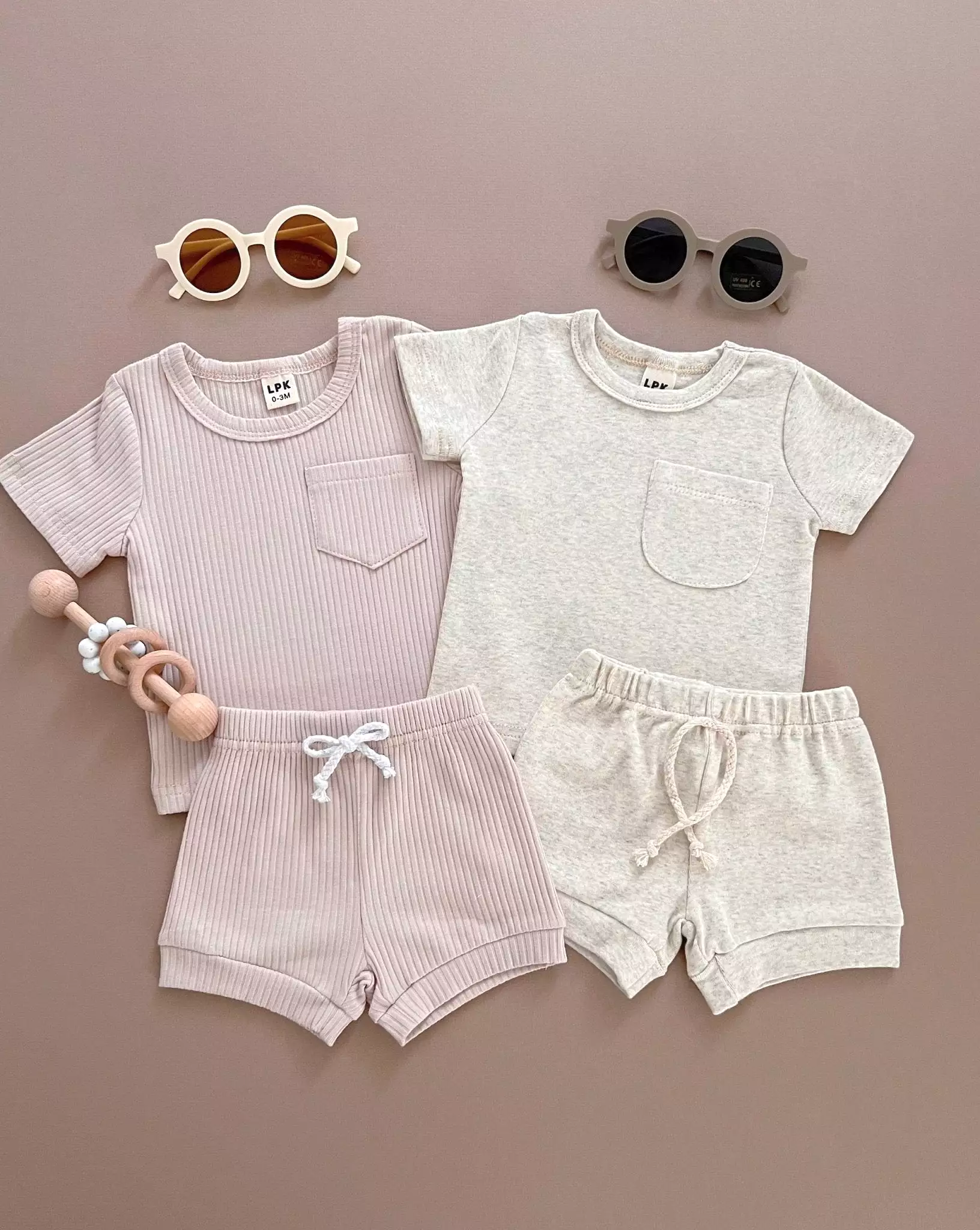 Pocket Shorts Set | Oatmeal