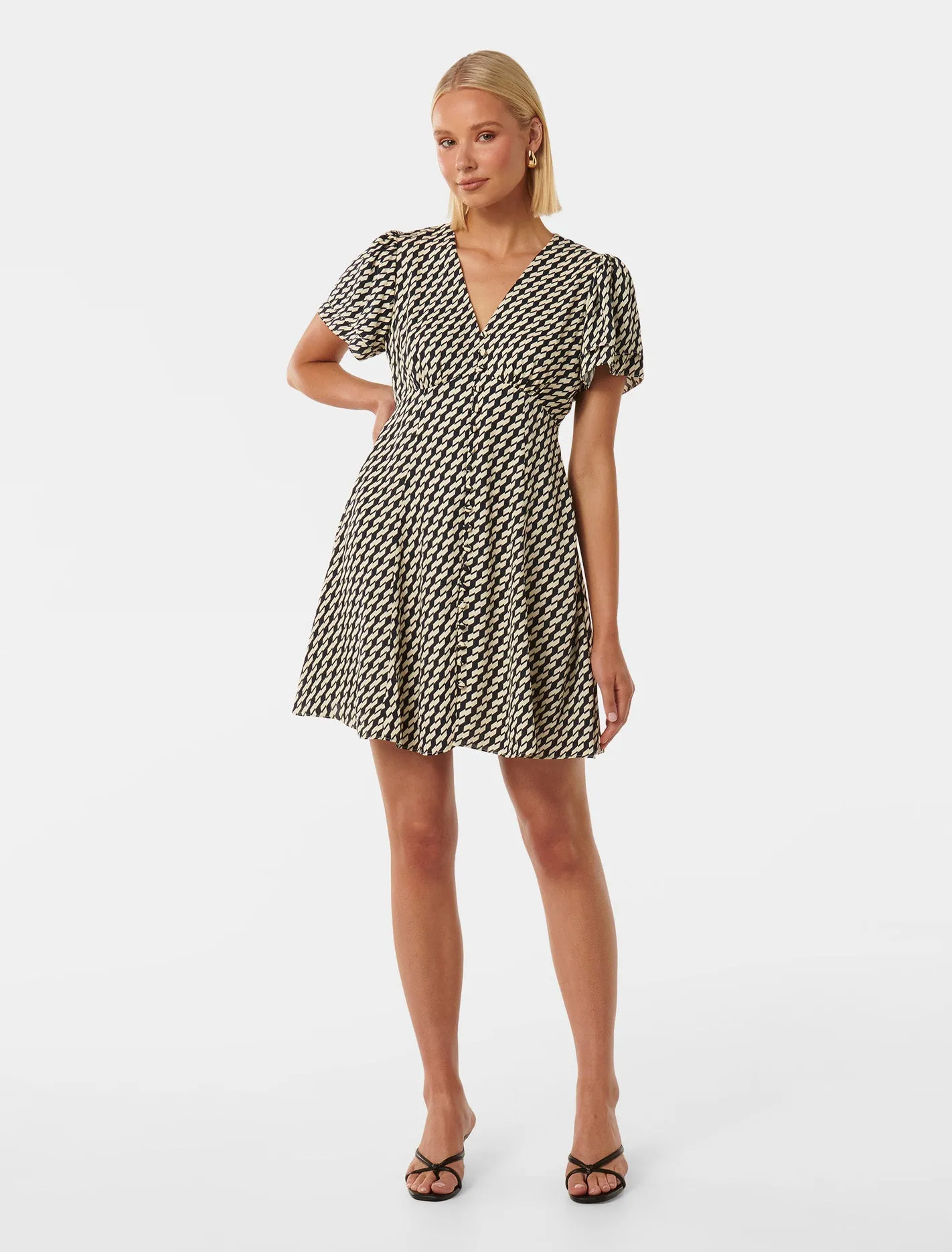 Pria Button Through Mini Dress