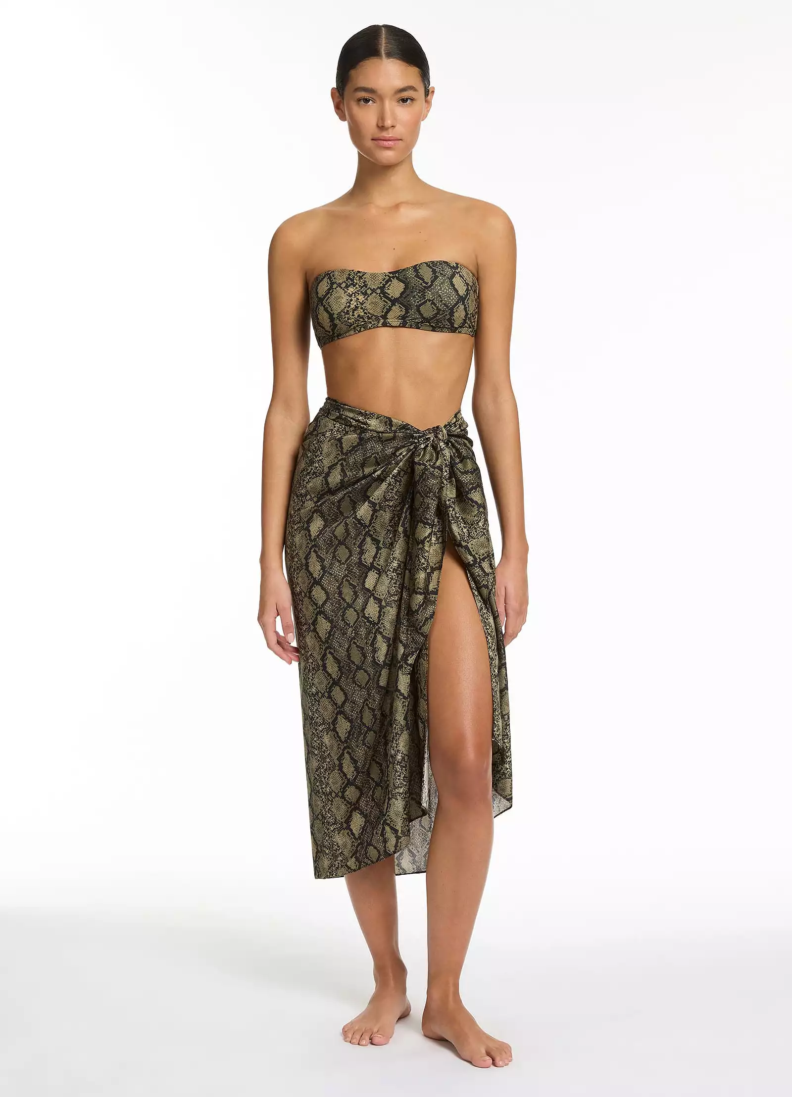 Python Sarong - Olive