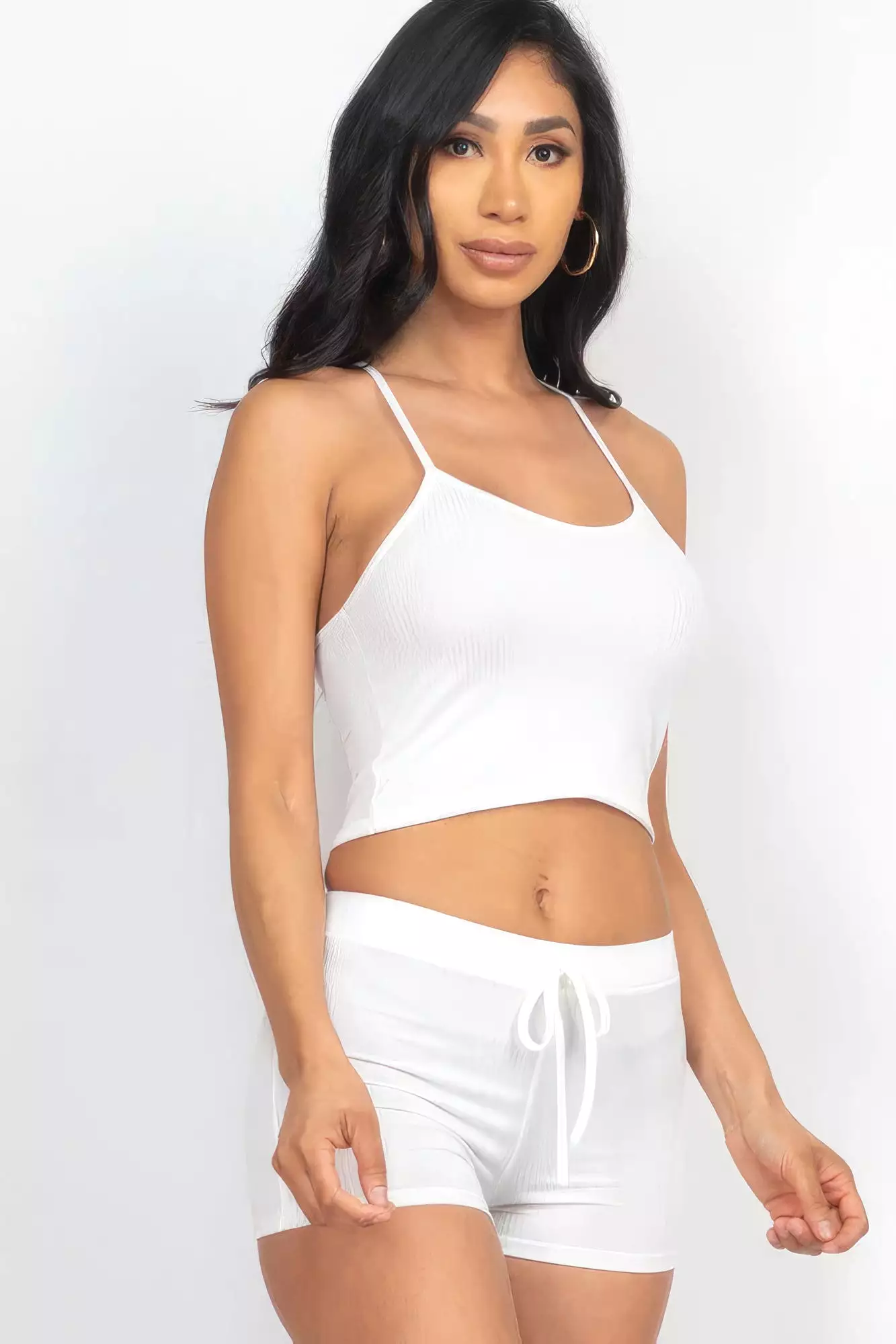 Ribbed Crop Cami Top & Shorts Set