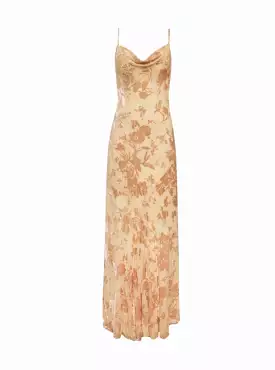 Santeria Maxi Dress in Blush Devore