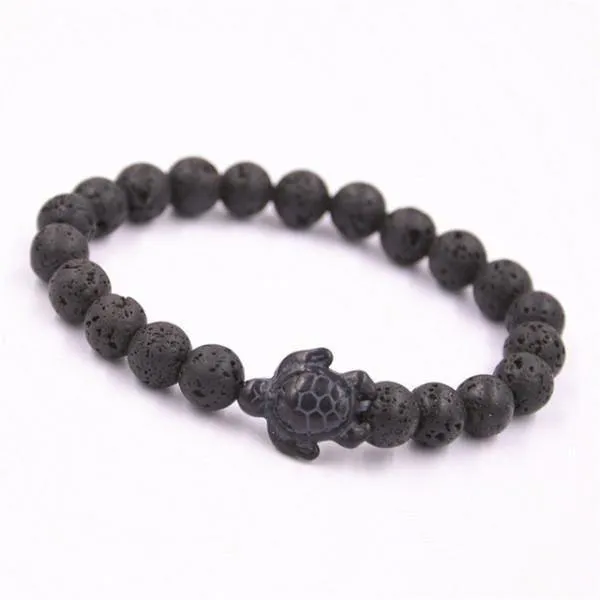 Sea Turtle Lava Stone Bracelets