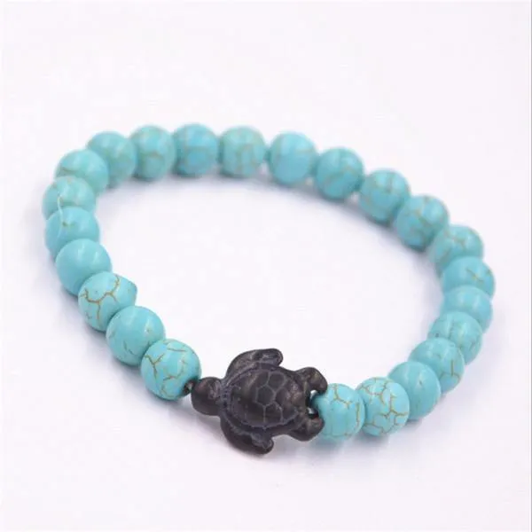 Sea Turtle Lava Stone Bracelets