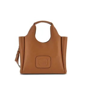 SHOPPING BAG H-BAG SMALL H Woman Cognac Scuro 