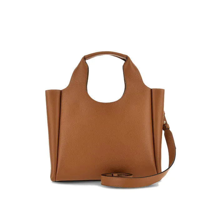 SHOPPING BAG H-BAG SMALL H Woman Cognac Scuro 