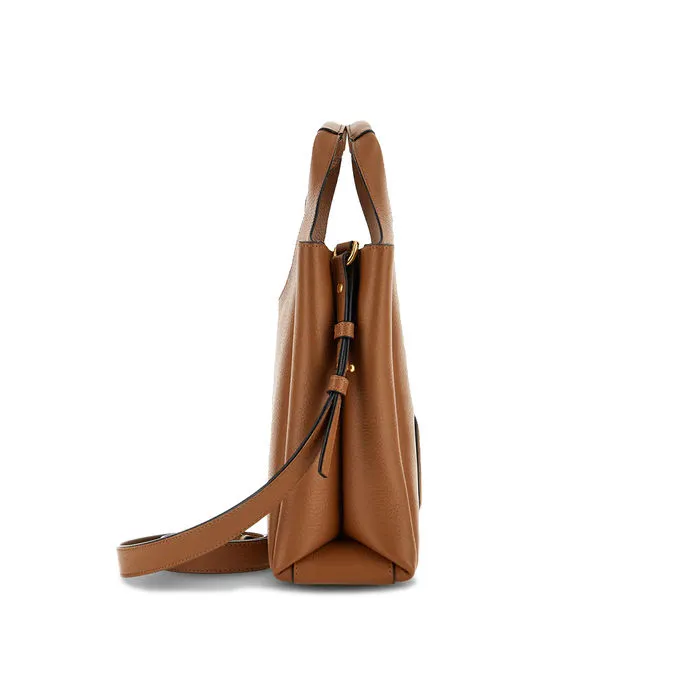 SHOPPING BAG H-BAG SMALL H Woman Cognac Scuro 