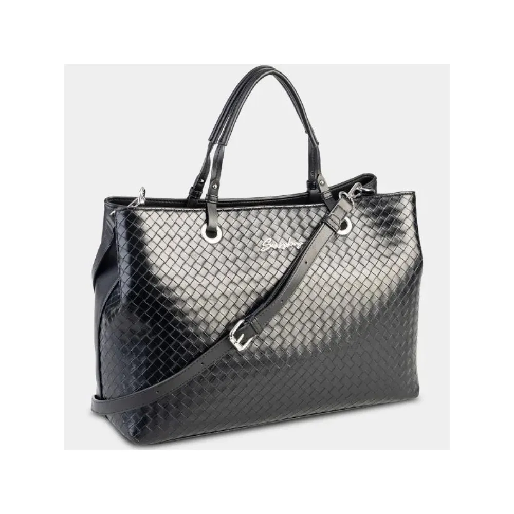 Sissyboy Bg503 Balck Woven Shopper Black