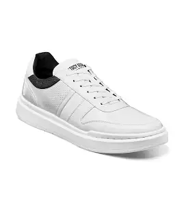 Stacy Adams - CASHTON Moc Toe Lace Up Sneaker - White Patent - 25531-122