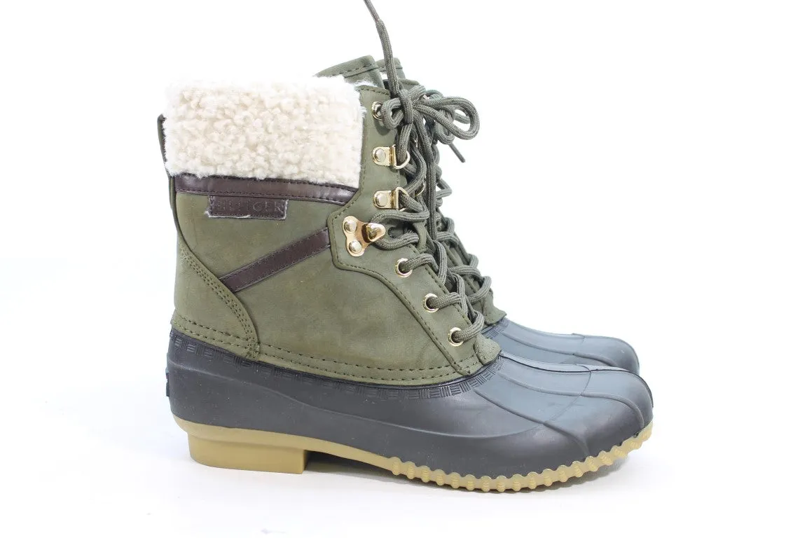 Tommy Hilfiger Rian Women's Green Boots 8M(ZAP19166)