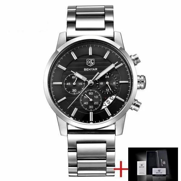 Top Luxury Military Style Fashion Chronograph Men's Sports Watches