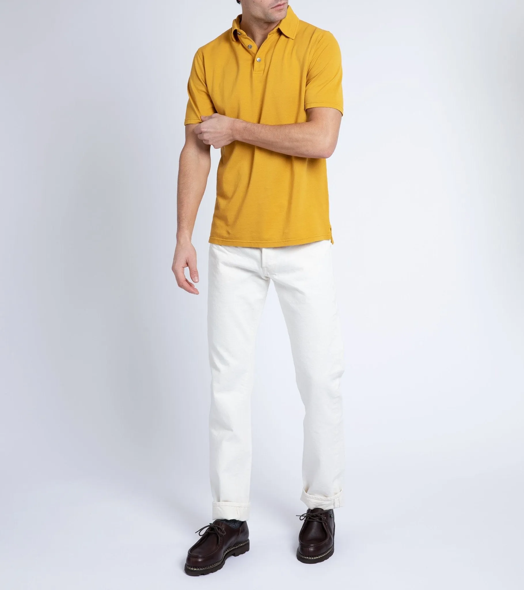 Trunk Moxon Short Sleeve Polo Shirt: Golden Yellow