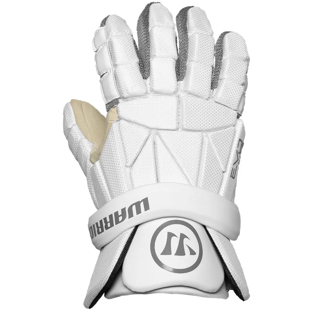 WARRIOR EVO LITE WHITE LACROSSE GLOVES