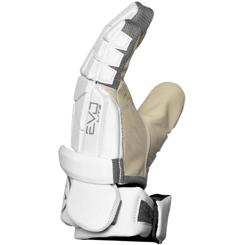 WARRIOR EVO LITE WHITE LACROSSE GLOVES