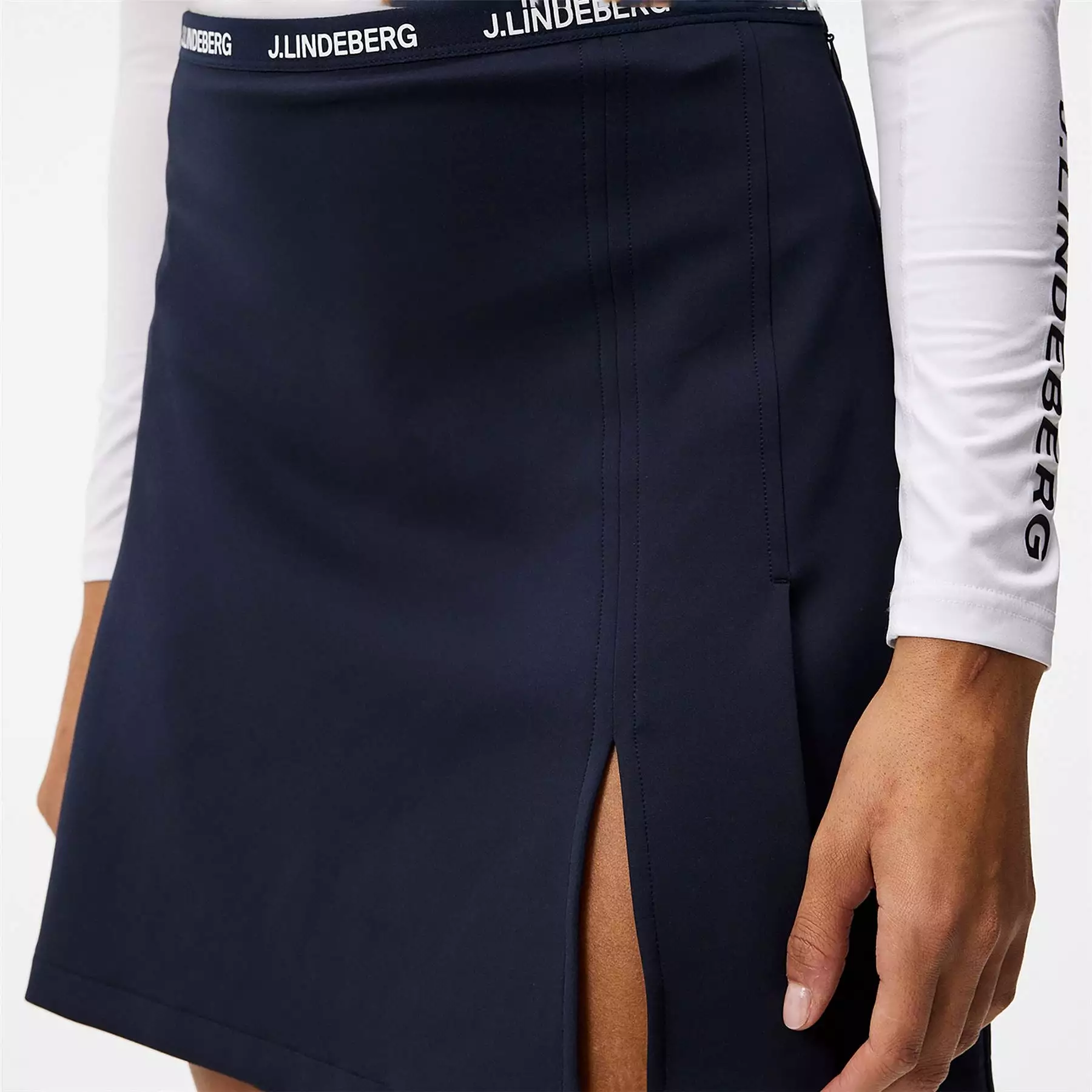 Womens Keisha Lux Bonded Skirt JL Navy - SS24